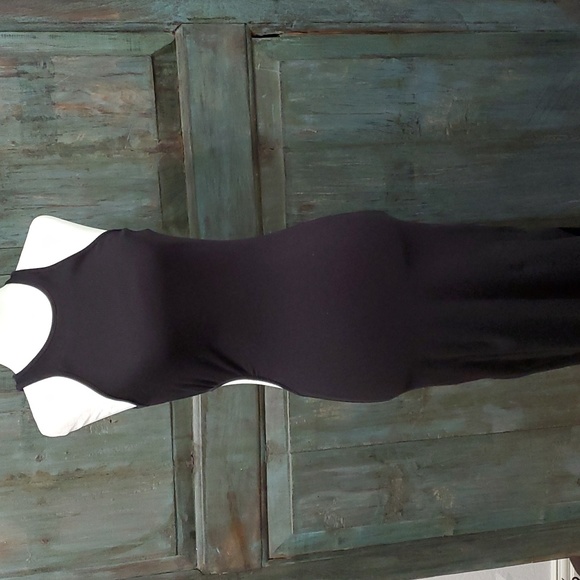 French Connection, Rasha Ribbed Jersey Cutout Maxi Dress, Black, Size Small, NWT - Picture 1 of 8